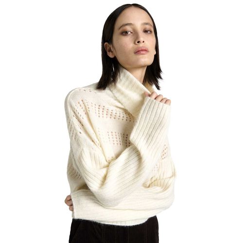 Cue Chunky Alpaca Blend Cropped Sweater